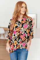 Andree By Unit Take Another Chance Floral Print Top Final Sale 2XL 3XL Ave Shops