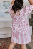 Mittoshop The Moment Checkered Babydoll Dress Bogo Free