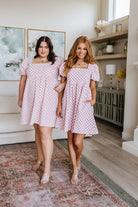 Mittoshop The Moment Checkered Babydoll Dress Bogo Free