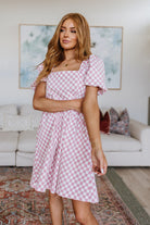 Mittoshop The Moment Checkered Babydoll Dress Bogo Free