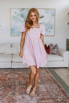 Mittoshop The Moment Checkered Babydoll Dress Bogo Free