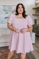 Mittoshop The Moment Checkered Babydoll Dress Bogo Free