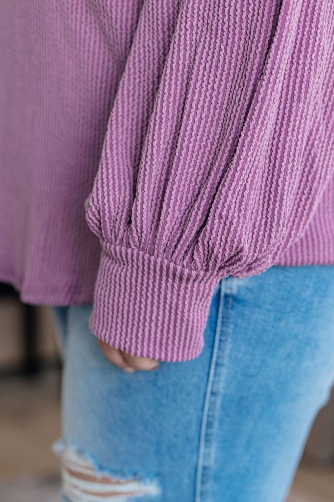 Sew In Love True to Your Word Lavender Balloon Sleeve Top Ave Shops