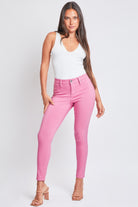 YMI Jeanswear Flamingo Hyperstretch Mid-Rise Skinny Pants Flami-Flamingo Trendsi